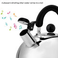 QUANBU Tea Kettle Stovetop Whistling Tea Pot, Stainless Steel Tea Kettles Tea Pots For Stove Top, 4.3Qt(4-Liter) Large Capacity With Capsule Base. 
