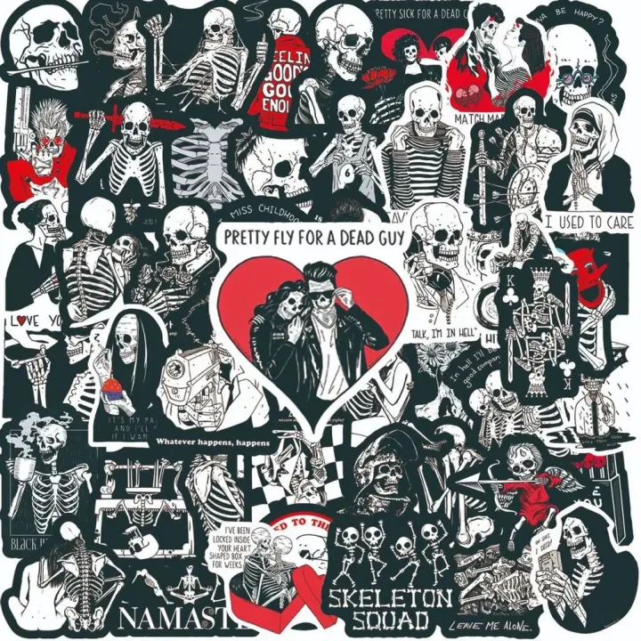 10/20/50%20s%20Cool%20Skull%20Stickers%20Laptop%20Skateboard%20Guitar%20Travel%20Luggage%20Trolley%20Retro%20Punk%20Vinyl%20Decals%20Skeleton%20Sticker%20-%20Image%203