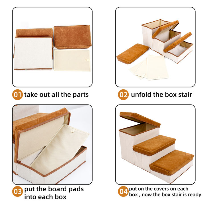 Migeet%20Pet%20Steps%20Dog%20Steps%20Foldable%20Dog%20Stair%203%20Tier%20Dog%20Steps%20for%20Couch%20Bed%20with%20Useful%20Storage%20Space%20Maximum%20Load-bearing%20Weight%2030kg%20-%20Image%206