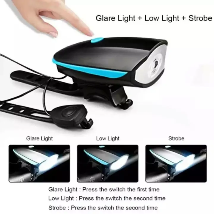 High Power Waterproof Bicycle Light Front Handle Bike Night Warning Safety Headlight Waterproof Flashlight Bicycle Accessories