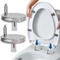 2Pcs/set Stainless Steel Toilet Seat Hinges Toilet Seat Cover Base Fixing Hinges Bathroom Accessories. 