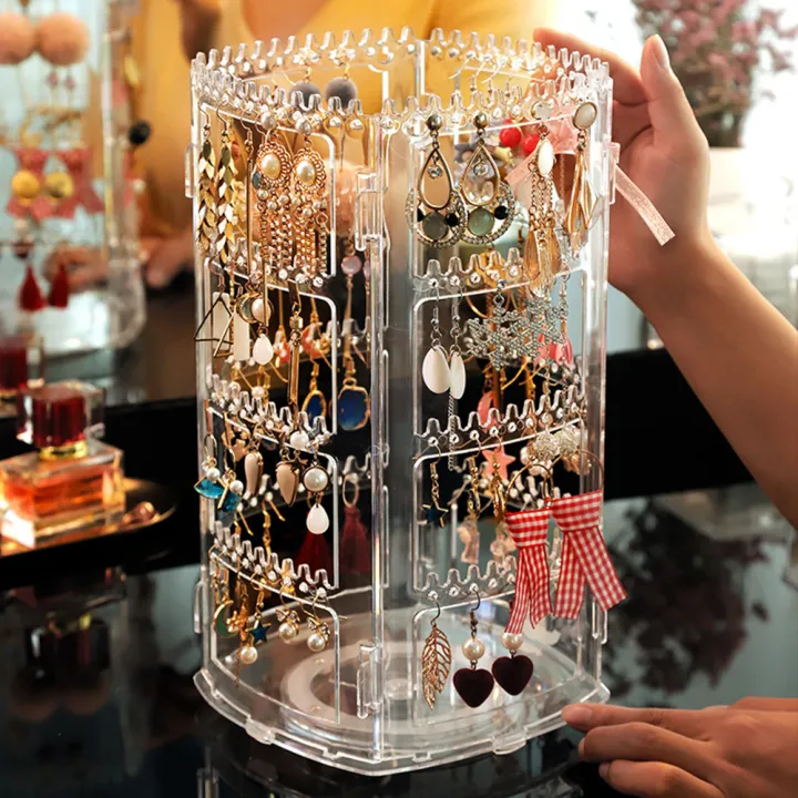 360%20Degree%20Earring%20Holder%20Necklace%20Storage%20Rack%20Jewelry%20Holder%20Detachable%20Earring%20Holder%20Earring%20Display%20Stand%20Jewelry%20Box%20Rotating%20Earring%20Holder%20-%20Image%204
