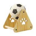 Kqueebee Cat Scratch Board Wooden Cat Scratch Ball Mill Claw Hand Wrapped Rope Cat Climbing Frame Cat Scratch Column Cat Toy. 