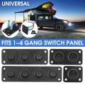 【2】 1/2/3/4 Gang Dash Rocker Toggle Switch Panel Waterproof Parts LED for RV Yacht Car Marine Boat 12V. 