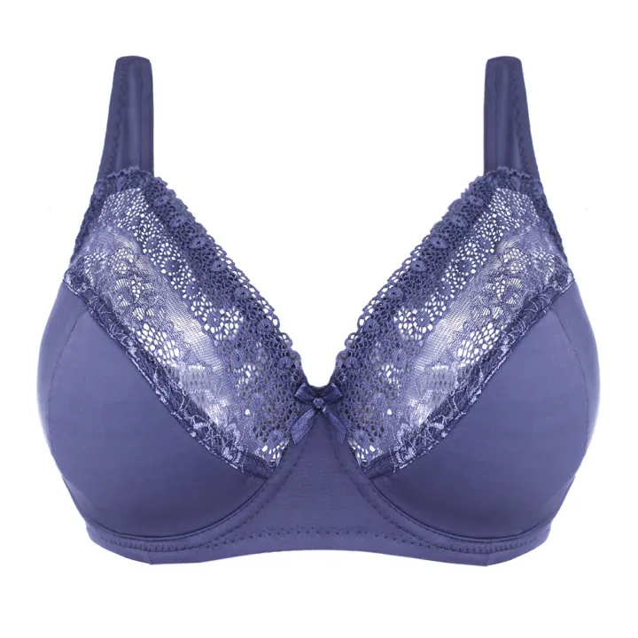 Women Bra Lace Big Bralette Full Cup Underwired Support Bra Lingerie ...