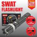 SWAT Flashlight Rechargeable 3.7V LED Heavy Duty Torch Ideal for Tactical and Outdoor Needs. 