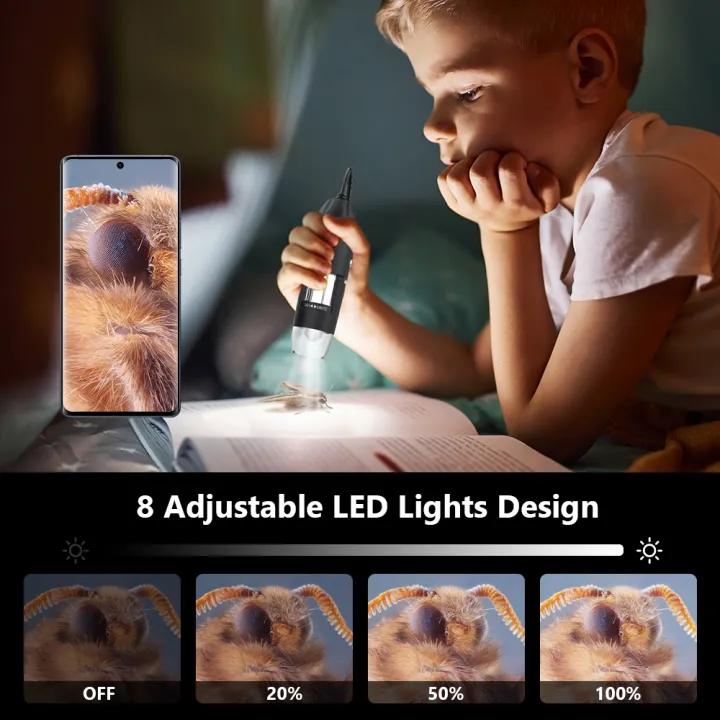 1600X%203in%201%20Digital%20Microscope%20Camera%20with%20Stand%20Portable%20Electronic%20Microscope%20For%20Soldering%20LED%20Magnifier%20Type-C%20USB%20Android%20-%20Image%203