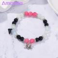 Heart-shaped Couple Bracelet Spider Heart Magnetic Couple Bracelet Colorful Beads Jewelry Gift for Halloween less Than. 