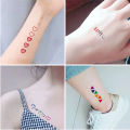 【Fashion-forward】Small Fresh Cute Tattoo Sticker Instagram Style Girl's Heart Disposable Smiling Face Tattoo Sticker. 
