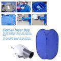 Portable Electric Clothes Dryer Folding Travel Air-O-Dry Clothes Warm Cloth Dryer Wardrobe with Accessories-EU Plug. 