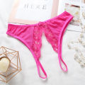 Crotchless Women Thongs G Strings Lace Low- Open Crotch Briefs For Transparent Underwear. 