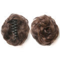 New 2024 Bun Head Wig Hairpiece Wig Claw Clip Natural Fluff Artificial Hair Updo Female. 