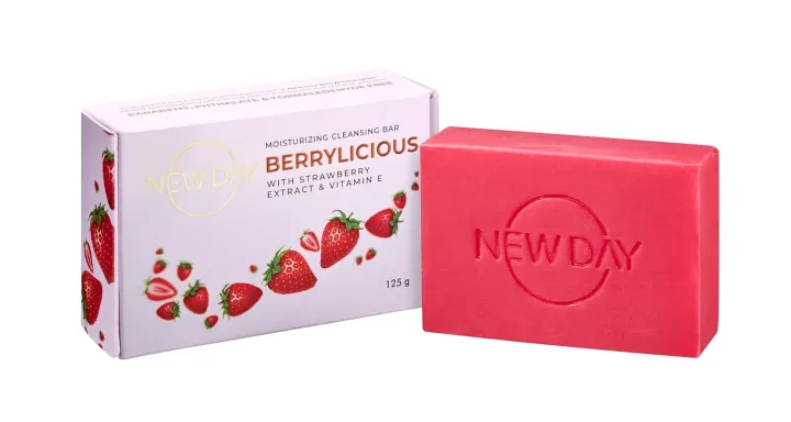 NEW%20DAY%20Berrylicious%20Moisturizing%20Soaps%20For%20Bath%20%7C%20Bath%20Soap%20Infused%20With%20Strawberry%20Extracts,%20&%20Vitamin%20E%20%7C%20Bathing%20Soap%20For%20Moisturizing%20&%20Cleansing,%20125g%20per%20Soap,%203%20QTY(FROM%20INDIA)NUZ%20-%20Image%204