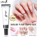 Monja 20g Solid Non Stick Nail UV Builder Gel for Fake Tips Extension Adhesive Clear Glue Acrylic Fast Drying Nail Art Tools. 