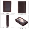 【ZIME】Royal Bagger Men Small Wallet Handmade  Cow Leather Men's  Purse Card Holder Wallets Vintage Fashion. 