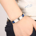 【Grand Sale】Titanium Steel Personalized Korean Style Glow Men's Silicone Trendy Men's Stainless Steel Jewelry Bracelet. 