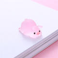 Glow in the Dark Mini Pink Pig Doll Cute Ornaments DIY Resin Material Accessories Car Dashboard Toys Home Decor Garden. 