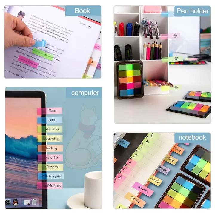 Sticky%20Note%20Flags,300%20Pcs%20Total,Pack%20of%205%20Color%20Tabs,Strip%20Tabs%20-%20Image%206