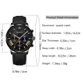 Enacolor 2Pcs/Set Simple Male Leather Bracelets Quartz Watch Set Fashion Casual Accessories Men Gift. 