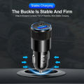 Dual Port Car Charger - USB C and USB A Fast Charging Adapter. 