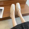 【ZOSR】TOP☆ Large Size Baotou Half Slippers Women 41-43 Fat Feet Wide 42 Korean Version All-Match Lazy Square Toe Flat Muller Shoes 40 CSKY. 