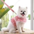 Pets Coller Harness Small Medium Dog Chihuahua Pomeranian Accessories Ins Style Collar with Strap Floral Puppy Leash Pet Harness. 