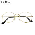 OQ BOGA 3 Colors Unisex Fashion Outdoor Decorate Oval Frame Glasses Women Men Eye Protection Metal Full Rim Eyewear. 