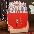 Thickened Paper Calendar 2024 Cartoon Theme Desk Calendar with Wooden Base Monthly Desktop Calendar for Home Office School Jan to Dec 2024 Southeast Asian Buyers' Favorite Non-bleeding Ink Calendar. 