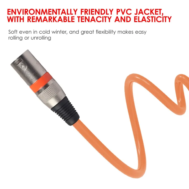 6pcs%201.5M/5ft%20XLR%20Cable%20DMX%20tage%20Light%20Cable%203-Pin%20XLR%20Male%20to%20Female%20Plug%20PVC%20Jack%20-%20Image%204