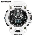 【Miga Plaza】 Sports Brand Fashion Watch Men LED Digital Quartz Watch Men Top Luxury Multi-Function Analog Digital Watch Waterproof Watch. 
