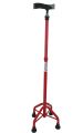 Heavy Duty Quad Cane with Large Base,Adjustable Height for Right or Left Hand Use (FS9414). 