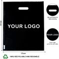 100 Pcs Customized Logo Color Shopping Bag With Handle Plastic Gift Bag Businss Customer Plastic Bag(excluding printing fee). 