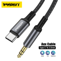 Sutuiying PISEN USB Type C To 3.5mm Jack Male Aux Audio Cable For Car Speaker Original Headphone Adapter For Samsung Huawei Xiaomi TV Box Wire Cord. 