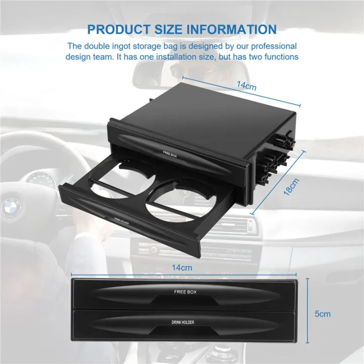 Car%20Universal%20Cd%20Radio%20Pocket%20Drink%20Cup%20Holder%20Storage%20Box%20Black%20-%20Image%204