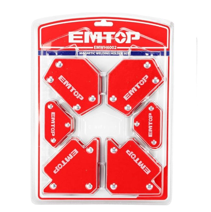 Welding Magnet Holder 6Pcs Set 30° 45° 60° 75° 90° 105° 120° 135° 150° Heavy Quality EMTOP Brand EMWH6002