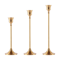 Candlestick Home Decoration Party Bar Simple Metal Candle Holder Golden. 