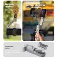 AOCHUAN Smart X Pro 3-Axis Foldable Handheld Gimbal Stabilizer with Fill Light Wireless Charging For Smart Phone Action Camera. 