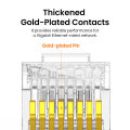 UGREEN RJ45 Connector 50pcs 100pcs CAT6 RJ45 Gold-plated Ethernet Cable Crimp Connectors for UTP Network Cable. 
