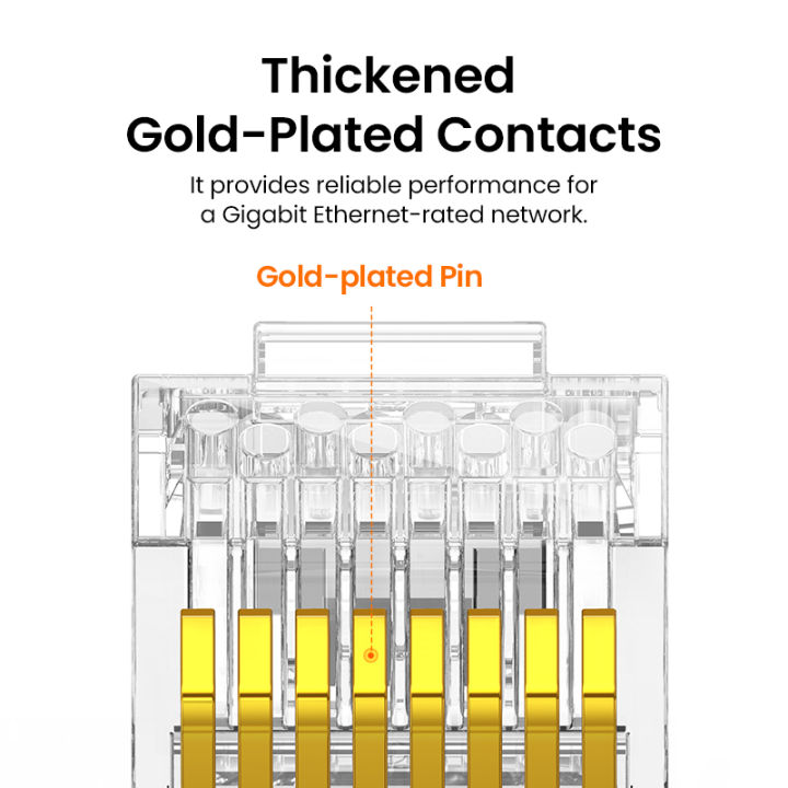 UGREEN%20RJ45%20Connector%2050pcs%20100pcs%20CAT6%20RJ45%20Gold-plated%20Ethernet%20Cable%20Crimp%20Connectors%20for%20UTP%20Network%20Cable%20-%20Image%203