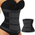 Hot Sweat Waist Slimming Fine-Tuning Zipper Belt Body Shaping Machine Weight Loss Exercise Belt Large Size Black XL. 