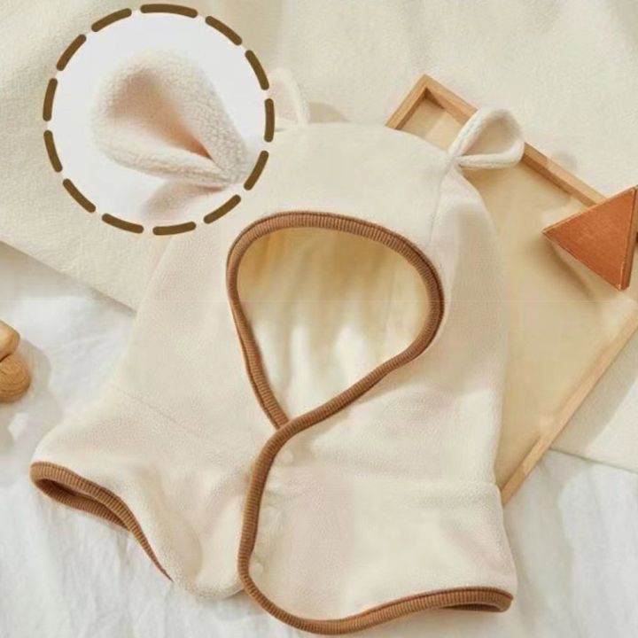 Warm%20Cute%20Ears%20Baby%20Hat%20Scarf%20Set%20Integrated%20Windproof%20Ear%20Protection%20Hat%20Polar%20Fleece%20Coldproof%20Newborn%20Beanie%20Caps%20Gift%20-%20Image%203