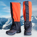 Outdoor Waterproof Leg Gaiters Leg Covers For Hiking Camping Climbing Skiing Desert Boots Shoes Snow Gaiters Legs Protection-Orange-L. 