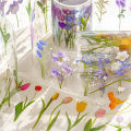 1Pc Collection Flowery Series Masking Washi Tape Retro Rose Tulip Decorative Adhesive Material Sticker Diy Label Scrapbooking. 