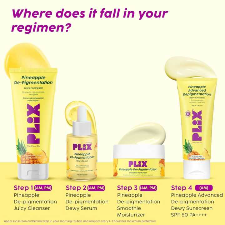 Plix%20Pineapple%20Depigmentation%20Advanced%20Dewy%20Sunscreen%20With%20SPF%2050%20PA++++%2050g%20-%20Image%202