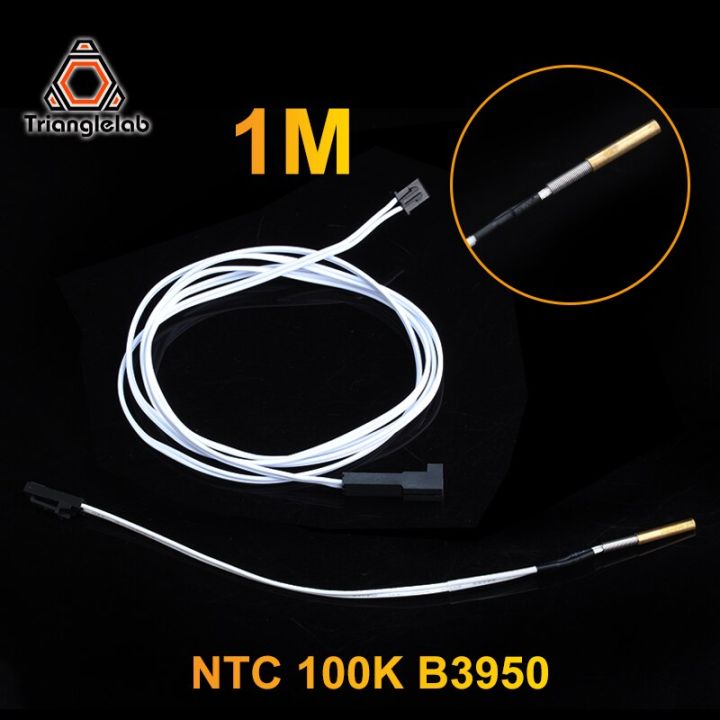 TriangleLab 100K 1M & 2M ohm B3950 Thermistor 280℃ for V6 HOTEND VOLCANO dragonfly dragon HOTEND DDE