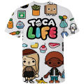 Hot Children Game Toca Life World Tshirt 3D Anime Toca Boca Life World Game T Shirt Kids Tops Tee Teenager Oversized Streetwear. 