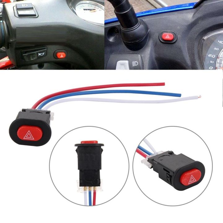 Motorcycle%20Hazard%20Light%20Switch%20Double%20Warn%20Flash%20Emergency%20Signal%20Lock%20w/3%20Wires%20-%20Image%203