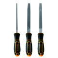 Metal File Set 3 PCS 8 Inch Steel File Set Flat/Round/Half Round with Comfortable Bi-material Handle Made of Drop-Forged and Heat-Treated T12 High-Carbon Steel - Toolmak. 