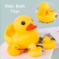 4Pcs Cute Rubber Duck Family Set for Baby Shower Squeak Swimming Fun Kids Floating Bath Duck Toys. 