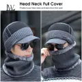 LouisWill Men Knitted Hat Head Neck Full Cover Design Unisex Winter Knitted Hats Scarf with Thick Knitted Cap Scarf for Storm Cold Winter Climbing Skiing Cycling Hiking. 